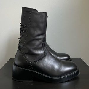 Lace up combat boots